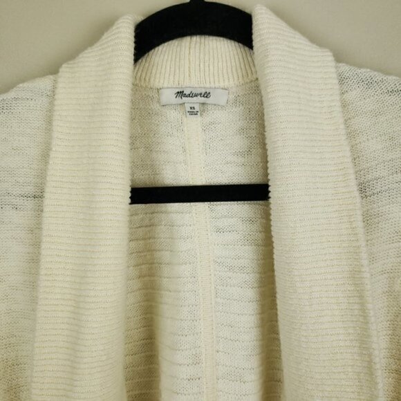 Madewell Harbor Open Cardigan Sweater Ivory Size XS - Picture 7 of 7